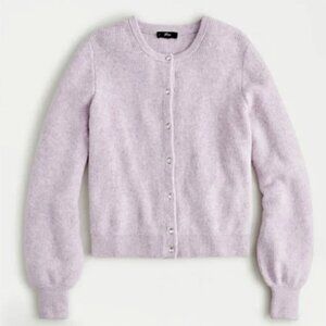 J Crew Lilac Cardigan with Jeweled Buttons Size XS